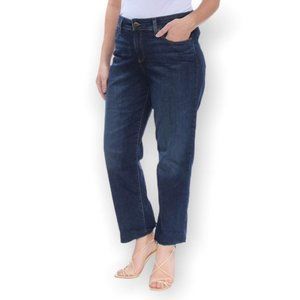 NYDJ Jenna Lift Tuck Technology Straight Leg Ankle Dark Wash Jeans Womens 25